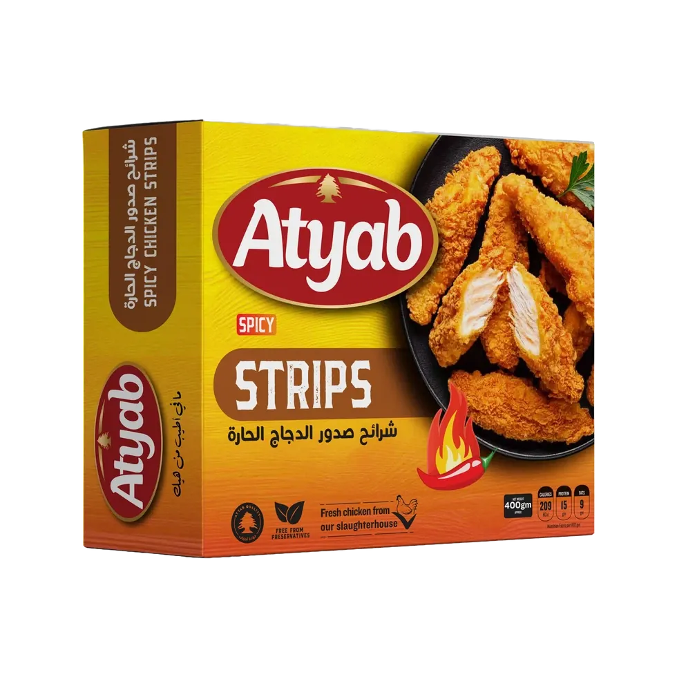 ستربس دجاج حار اطياب 400 جم (كرتونة=كيس)